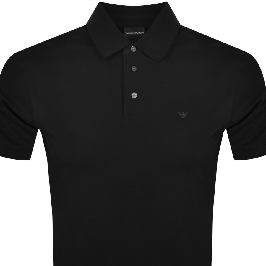 Image number 2 for Emporio Armani Short Sleeved Polo T Shirt Black