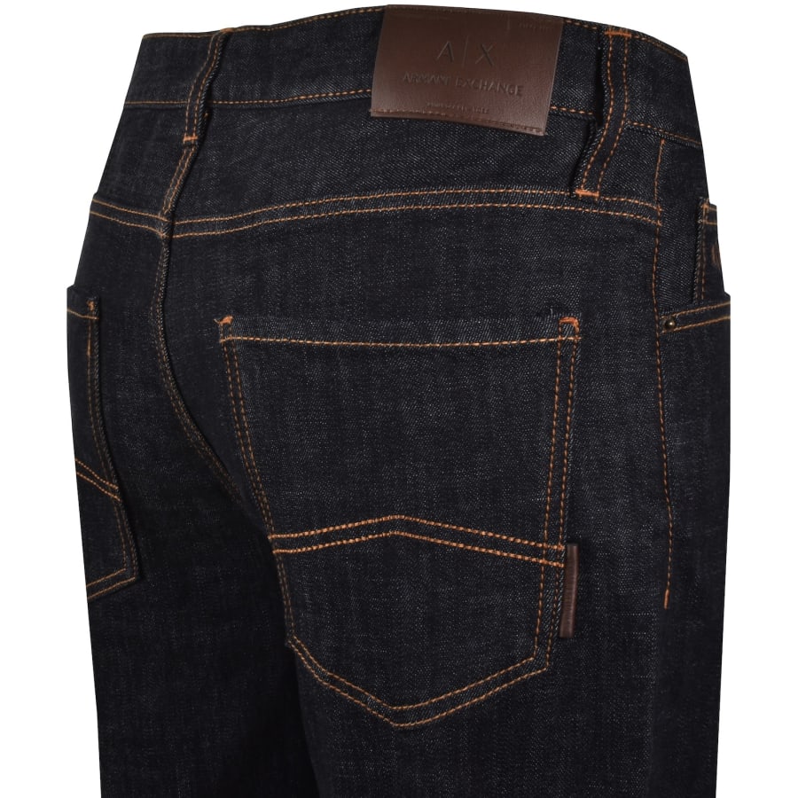 Image number 4 for Armani Exchange J16 Straight Fit Jeans Navy
