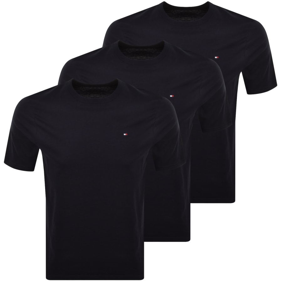 Image number 1 for Tommy Hilfiger 3 Pack T Shirts Navy