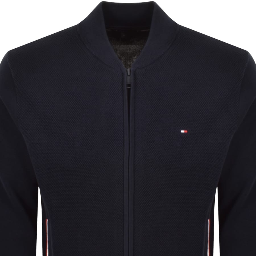 Image number 2 for Tommy Hilfiger Full Zip Knit Sweatshirt Navy