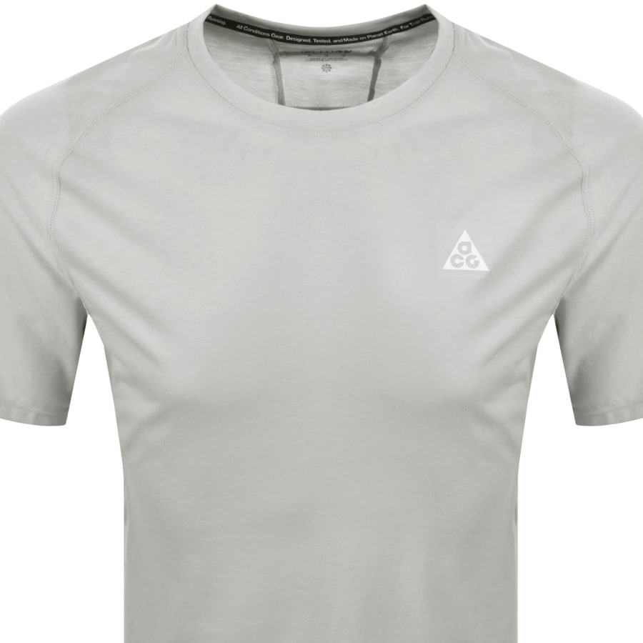 Image number 2 for Nike Trail Solar Chase T Shirt Grey