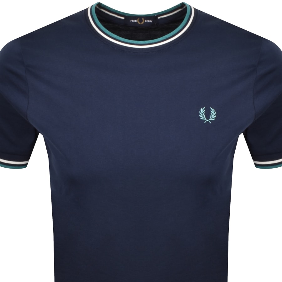 Image number 2 for Fred Perry Twin Tipped T Shirt Blue
