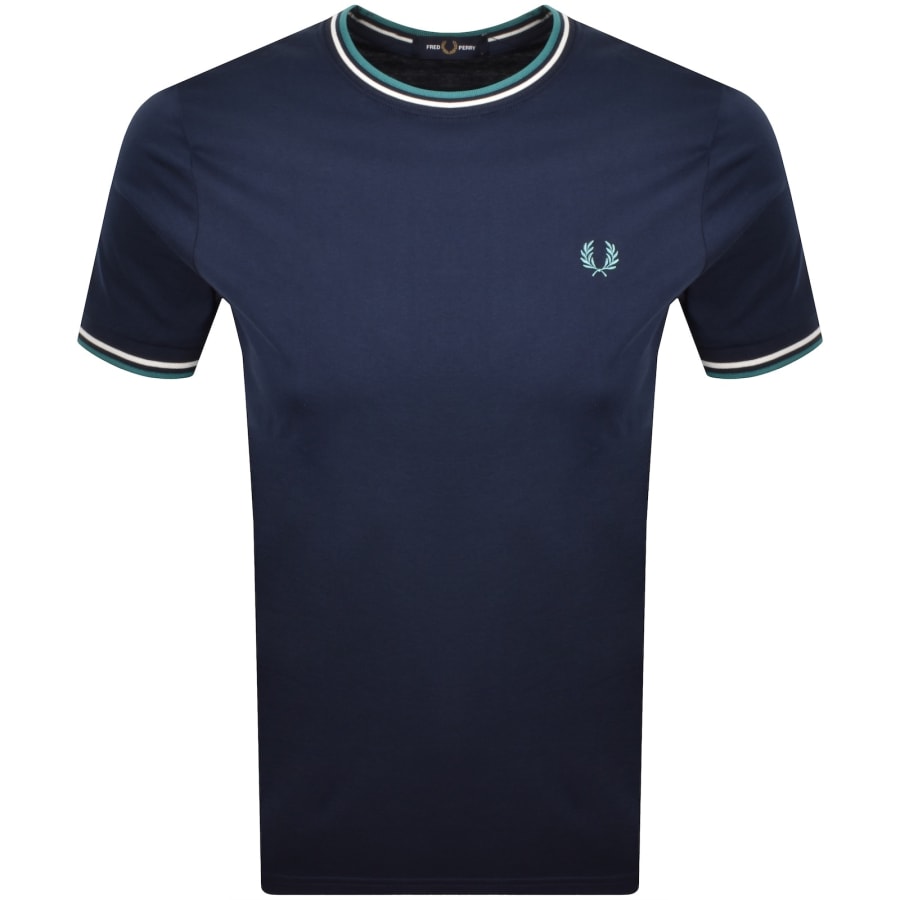 Image number 1 for Fred Perry Twin Tipped T Shirt Blue