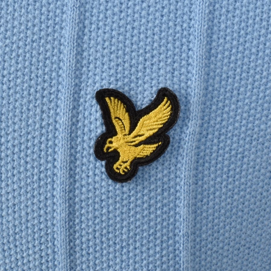 Image number 3 for Lyle And Scott Tipped Knitted Polo T Shirt Blue