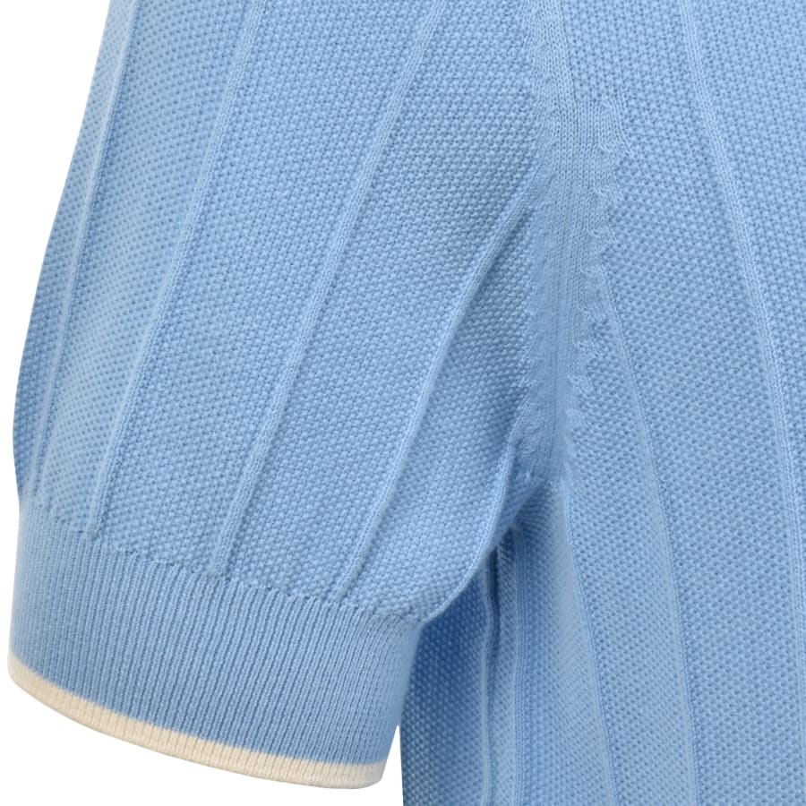 Image number 5 for Lyle And Scott Tipped Knitted Polo T Shirt Blue
