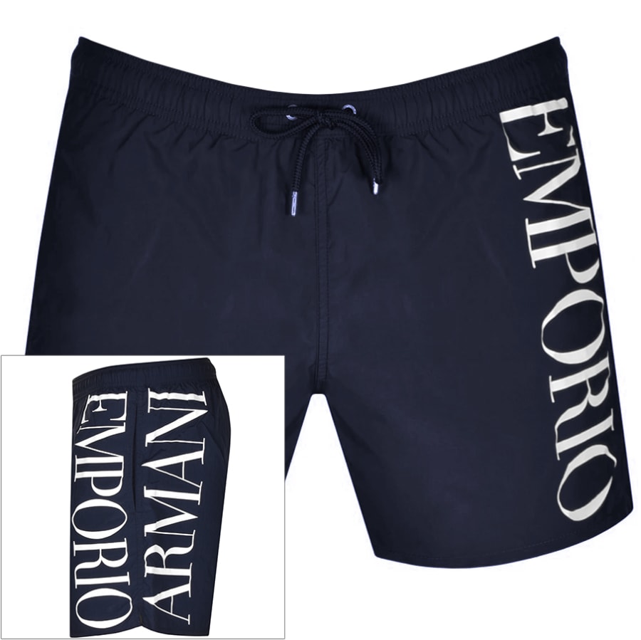 Product Image for Emporio Armani Logo Swim Shorts Navy