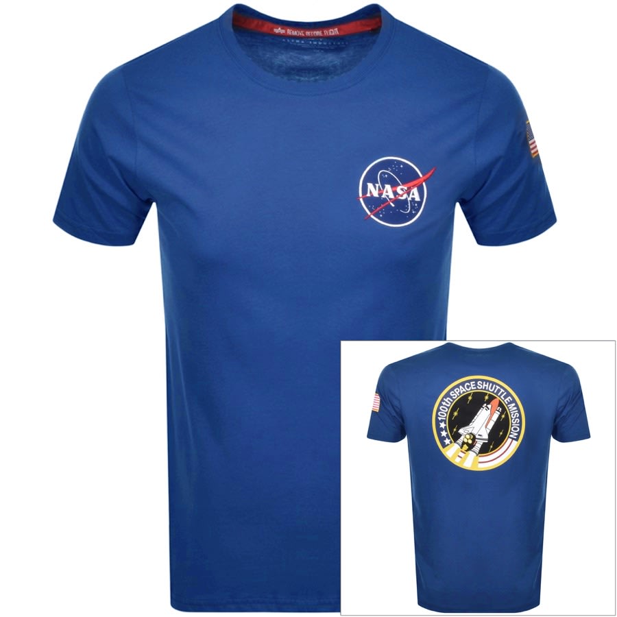 Product Image for Alpha Industries Space Shuttle Logo T Shirt Blue
