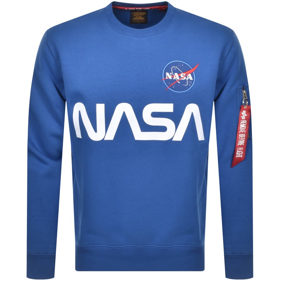Product Image for Alpha Industries Nasa Reflective Sweatshirt Blue