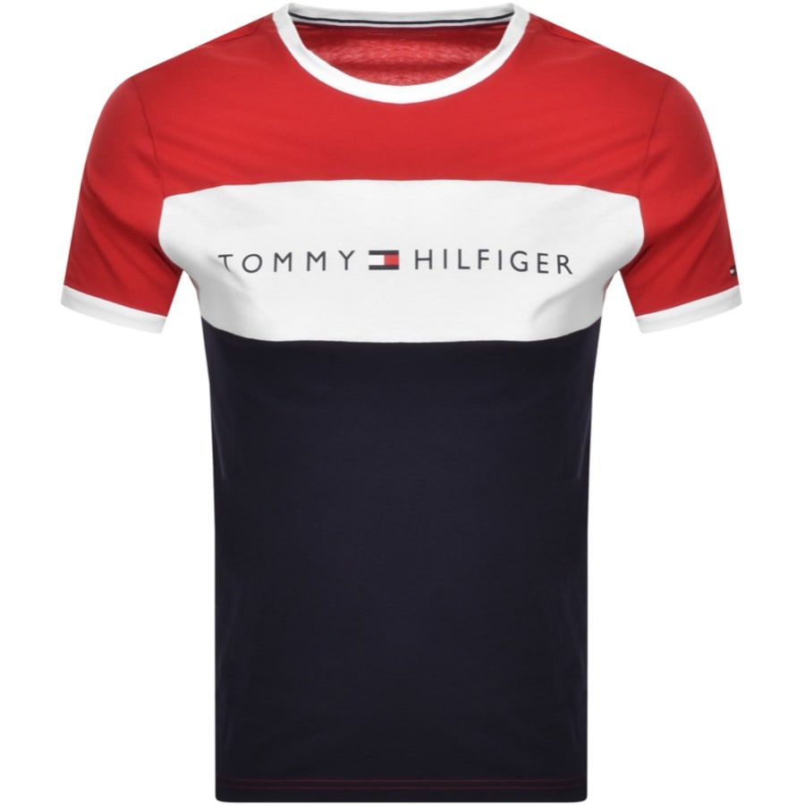 Product Image for Tommy Hilfiger Lounge Logo Flag T Shirt Red