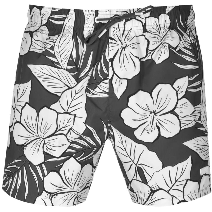 Product Image for BOSS Piranha Floral Swim Shorts Grey