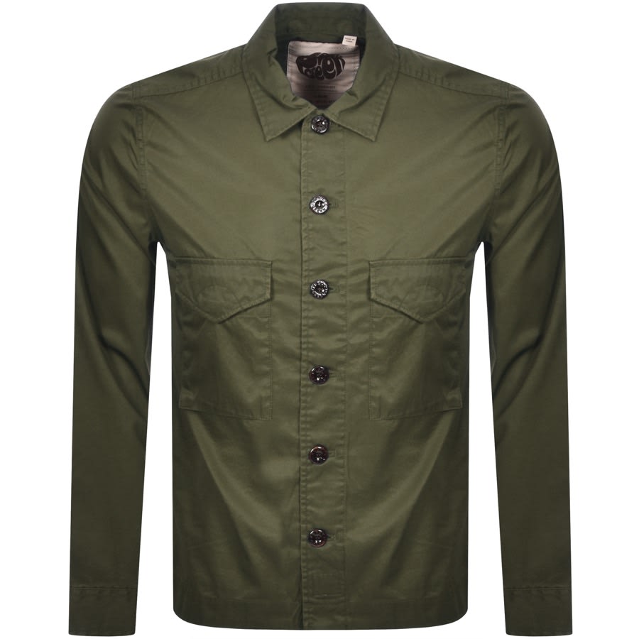 Product Image for Pretty Green Connor Button Through Overshirt Khaki