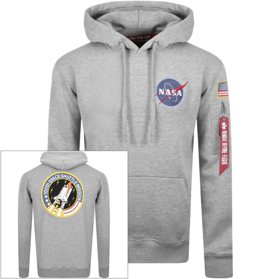Product Image for Alpha Industries Space Shuttle Hoodie Grey