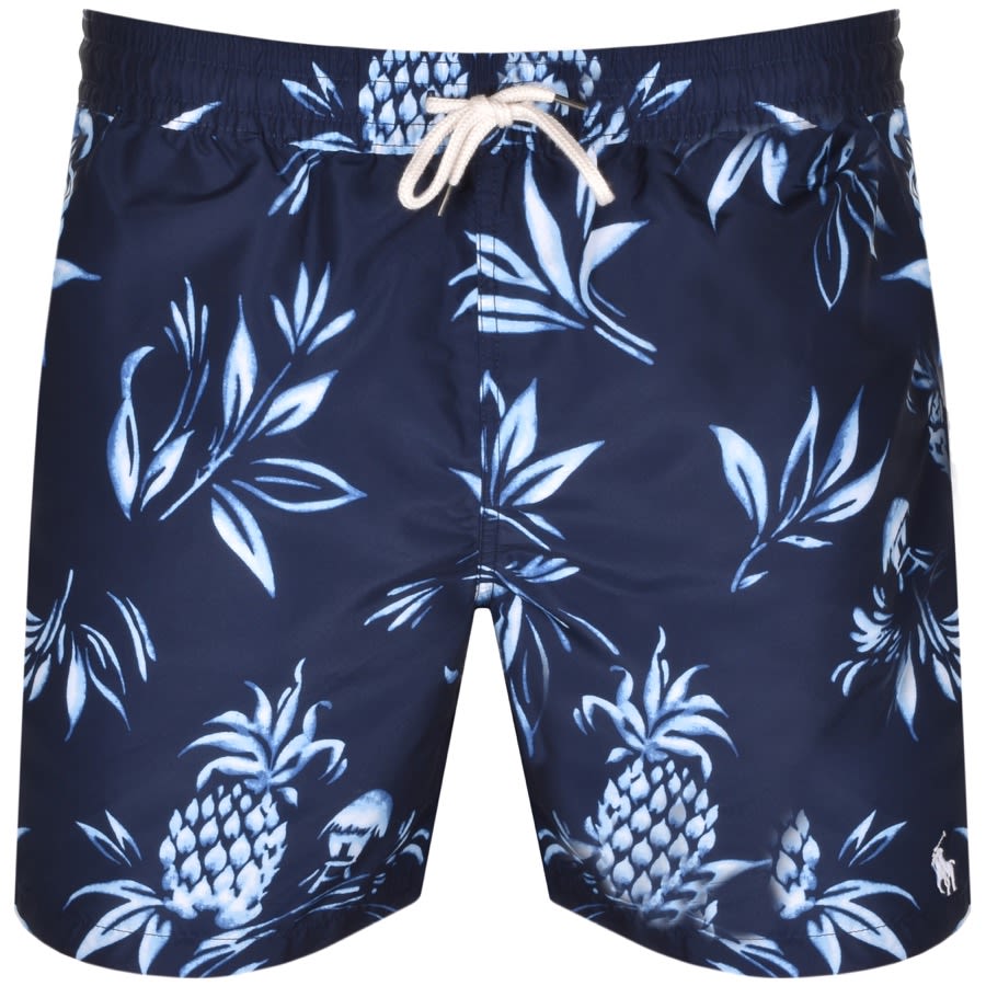 Product Image for Ralph Lauren Traveller Pineapple Swim Shorts Navy