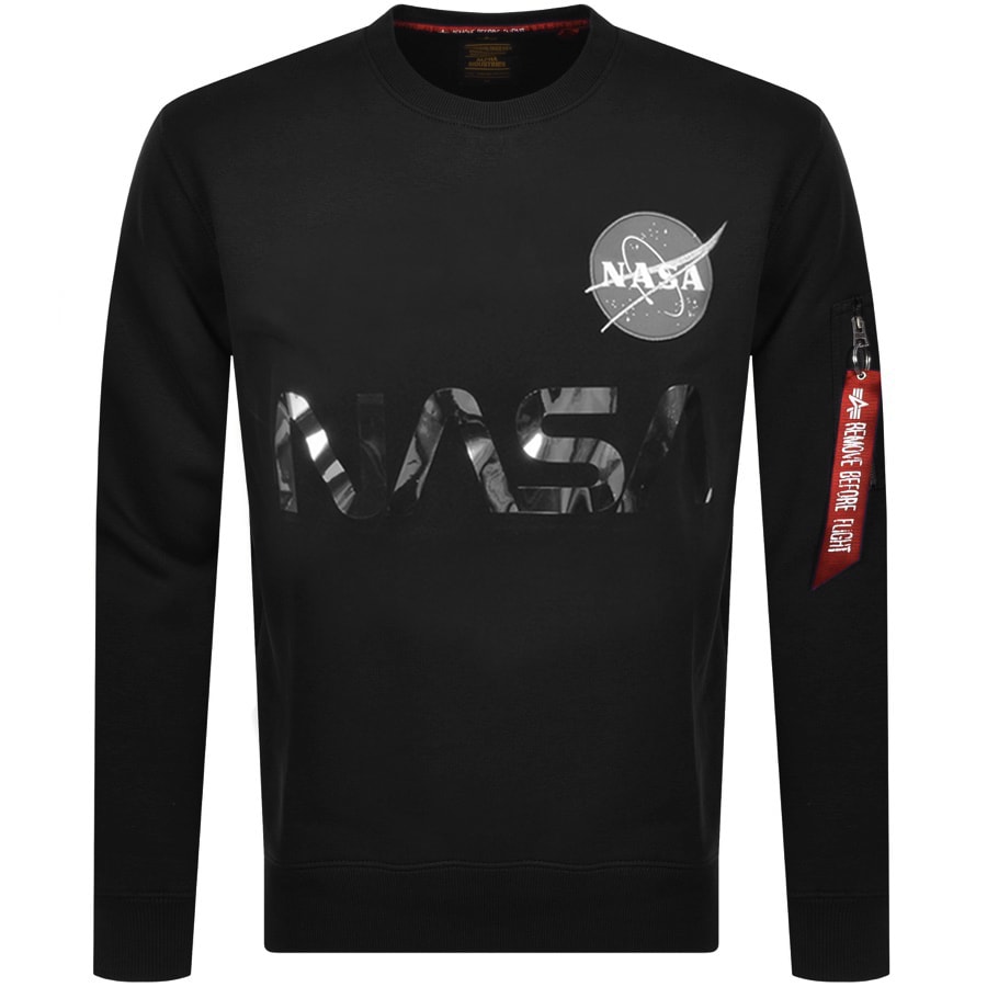 Product Image for Alpha Industries Nasa Reflective Sweatshirt Black