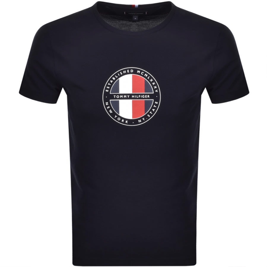 Product Image for Tommy Hilfiger Logo T Shirt Navy