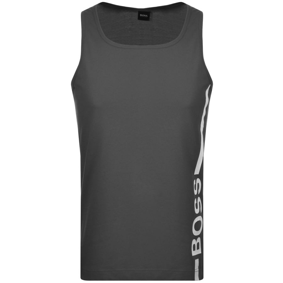Product Image for BOSS Beach Logo Vest T Shirt Grey