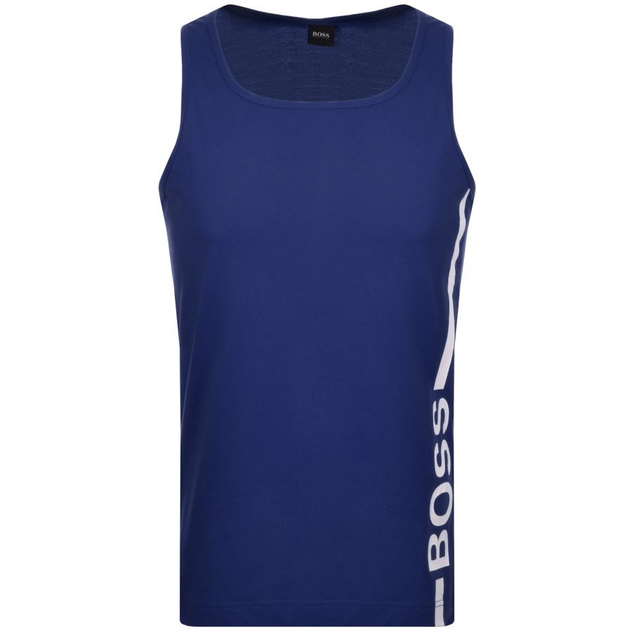 Product Image for BOSS Beach Logo Vest T Shirt Blue