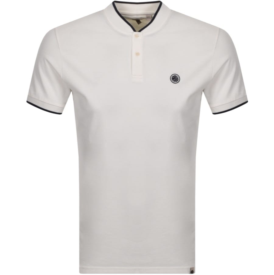 Product Image for Pretty Green Pique Grandad Collar T Shirt White