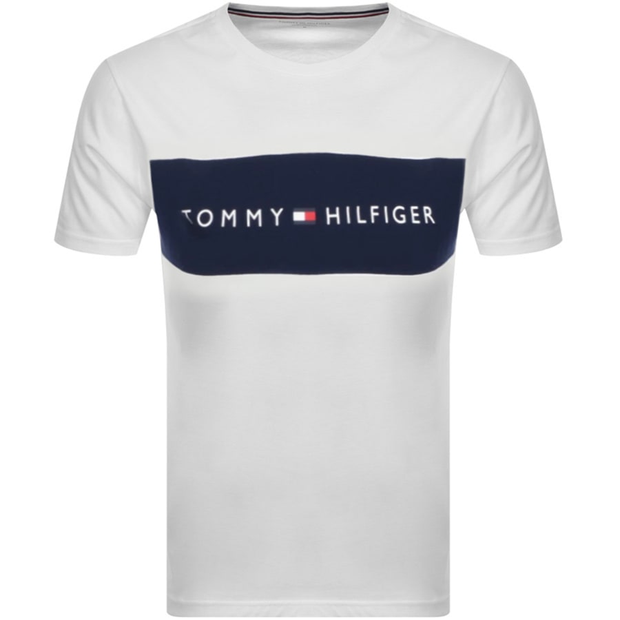 Product Image for Tommy Hilfiger Lounge Logo Flag T Shirt White